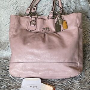 Coach Leather Brooke Handbag Lavender Pink  A0973-13582 Large tote bag Purse